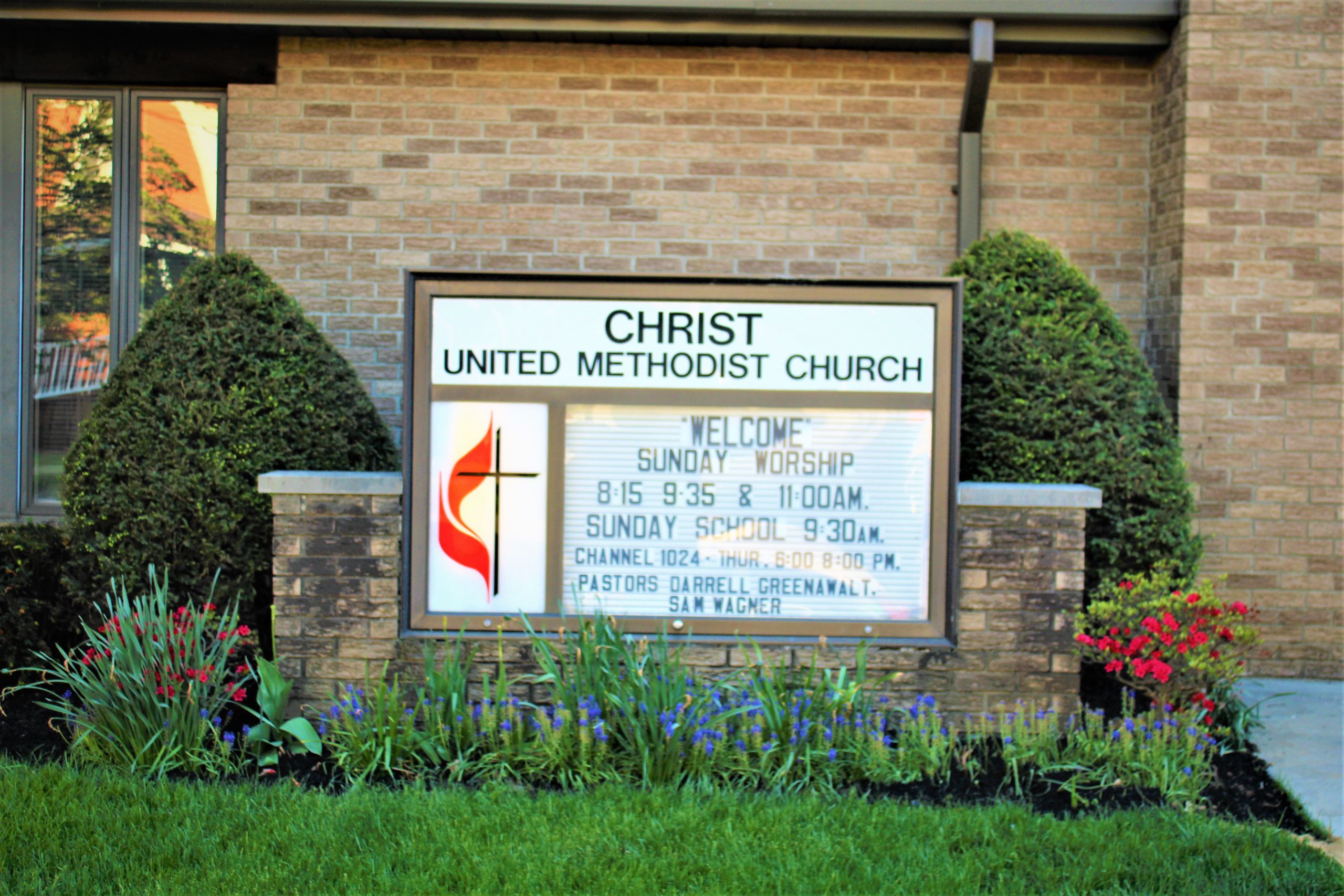 Christ United Methodist Church Franklin's Front Sign